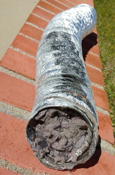 Dryer vent cleaning equipment - diry dryer vent is a fire hazard